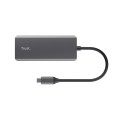 Multi-Port Adapter Trust DALYX 6-IN-1 USB-C Silver - 2444289