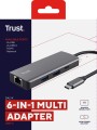 Multi-Port Adapter Trust DALYX 6-IN-1 USB-C Silver - 2444292