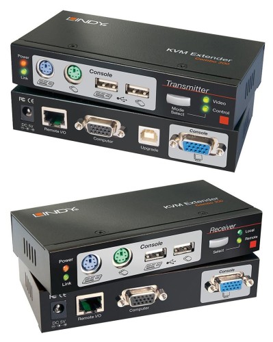 Lindy Cat.5 KVM Extender Combo 300, PS/2, USB i VGA - 2444295