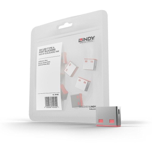 USB PORT BLOCKER 10PACK/PINK 40460 LINDY - 2444319