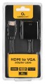 Adapter GEMBIRD A-HDMI-VGA-04 (HDMI M - D-Sub (VGA) F; 0,15m; kolor czarny) - 2444252
