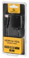 Adapter GEMBIRD A-HDMI-VGA-04 (HDMI M - D-Sub (VGA) F; 0,15m; kolor czarny) - 2444253