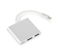 GEMBIRD GEMBIRD MULTI ADAPTER USB TYP-C (M) -> USB TYP-C; USB 3.0; HDMI SREBRNY - 832399