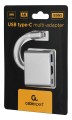 GEMBIRD GEMBIRD MULTI ADAPTER USB TYP-C (M) -> USB TYP-C; USB 3.0; HDMI SREBRNY - 2444256