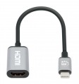 Manhattan 153706 adapter kablowy 0,15 m USB Type-C HDMI Czarny, Srebrny - 2428311