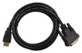 Kabel Lanberg CA-HDDV-10CC-0018-BK (HDMI M - DVI-D (18+1) M; 1,8m; kolor czarny) - 2444300
