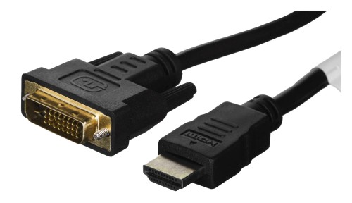 Kabel Lanberg CA-HDDV-20CU-0018-BK (HDMI M - DVI-D (24+1) M; 1,8m; kolor czarny) - 1038380