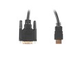 Kabel Lanberg CA-HDDV-20CU-0018-BK (HDMI M - DVI-D (24+1) M; 1,8m; kolor czarny) - 1038381