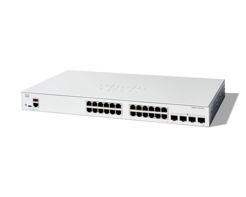 Cisco C1300-24T-4G łącza sieciowe Zarządzany L2/L3 Gigabit Ethernet (10/100/1000) Biały - 2444543