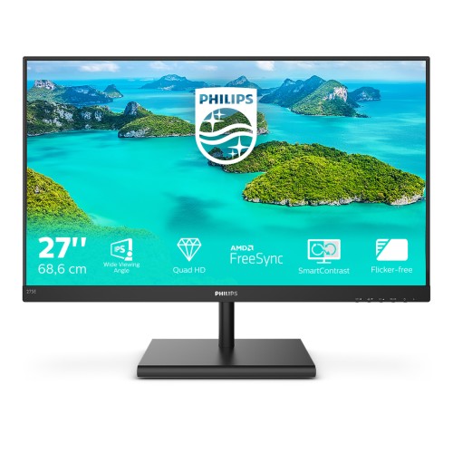 Philips E Line 275E1S/00 LED display 68,6 cm (27") 2560 x 1440 px Quad HD Czarny - 2250446