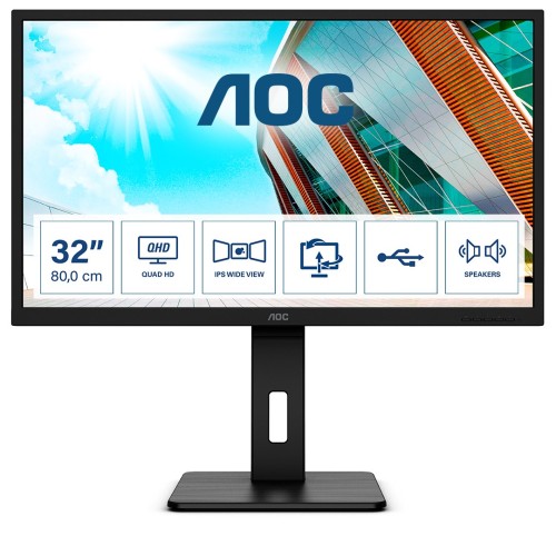 Monitor AOC 31,5" Q32P2 2xHDMI DP 4xUSB 3.1 głośniki - 2332101