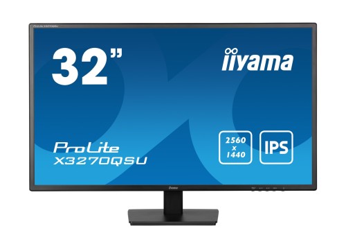 iiyama ProLite X3270QSU-B1 monitor komputerowy 81,3 cm (32") 2560 x 1440 px Wide Quad HD LED Czarny - 2332234