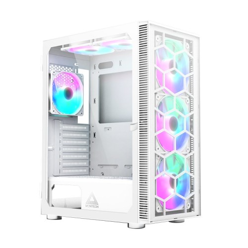 Obudowa komputerowa Montech X3 TG RGB biała - 1893471