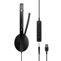 EPOS ADAPT 165T USB II Zestaw słuchawkowy Przewodowa Opaska na głowę Biuro/centrum telefoniczne USB Typu-A Czarny - 1744184