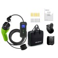 Qoltec 52476 Mobilna ładowarka do samochodu elektrycznego EV z regulacją 2w1 Typ2 | 3.5kW | 230V | Wi-fi | LCD | Przenośna | Wallbox | 5m - 2446390