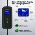 Qoltec 52478 Mobilna ładowarka do samochodu elektrycznego EV z regulacją 2w1 Typ2 | 11kW | CEE 5 PIN | Wi-fi| LCD | 3 fazy | Przenośna | Wallbox | 5m - 2429455