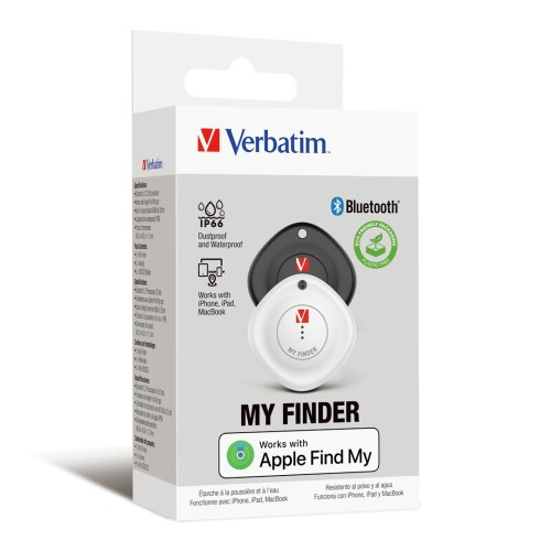 Lokalizator Verbatim My Finder MYF-02 Bluetooth NFC dwupak biały/czarny - 2092071