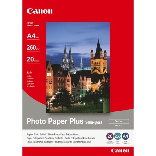 Papier Canon SG201 Photo Paper Plus Semi-glossy | 260g | A4 | 20ark - 1943678