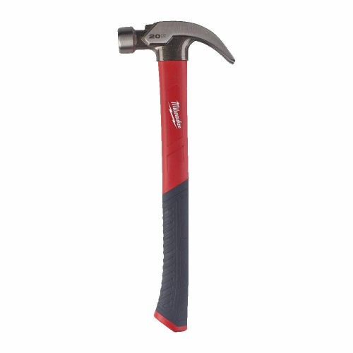 Młotek ciesielski Milwaukee 4932478658 570g, zakrzywiony trzonek, włókno szklane, pazur - 2154536