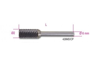 BETA 426MD-CP12 PILNIK OBROTOWY Z WĘGLIKA SPIEKANEGO, WALCOWY  12 x 25 mm, TRZPIEŃ 6mm 426MD/CP12