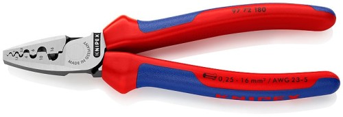 Knipex 97 72 180 zaciskarka kablowa Scyzoryk Niebieski, Czerwony, Srebrny - 1920225