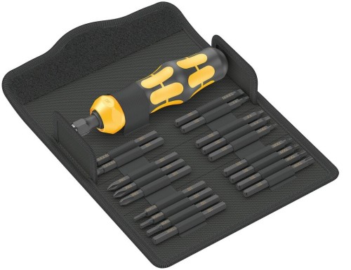Wkrętak udarowy z zestawem bit WERA ETUI 18 części Kraftform Kompakt Imperial 900 SET1 - 2433067