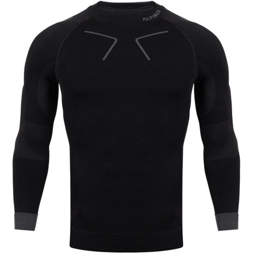 Bluza termoaktywna męska Alpinus Tactical Base Layer czarno-szara GT43219 - 1953452