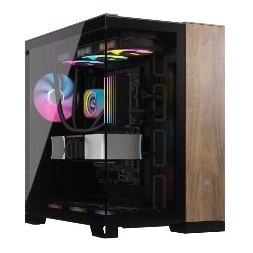 Obudowa CORSAIR Geh Midi 6500X (Tempered Glass) Black/Walnut Wood - 2433629