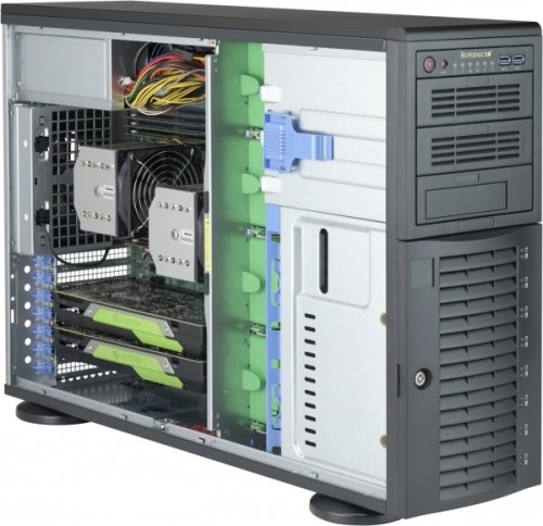 Supermicro CSE-743AC-1K26B-SQ zabezpieczenia & uchwyty komputerów Full Tower Czarny 1200 W - 2421504