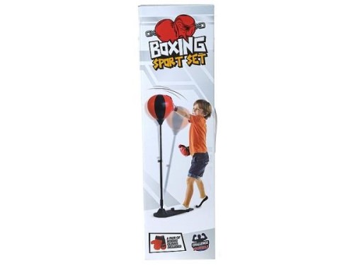 Zestaw bokserski dziecięcy ADAR 578494 - gruszka z regulowaną podstawą (max 120cm), rękawice 68x19x13cm - 2278667