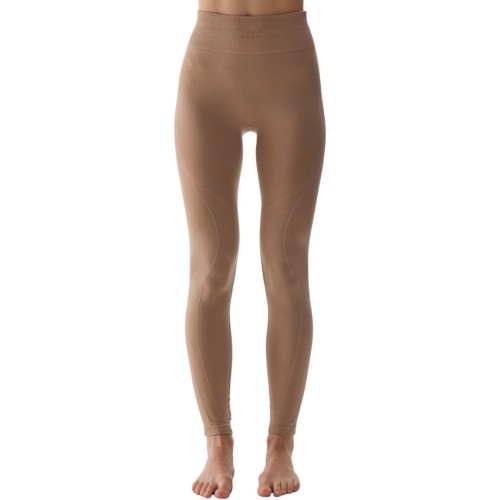 Legginsy termoaktywne damskie 4F F157 jasny brąz 4FWAW24USEAF157 82S  XS/S - 2318078