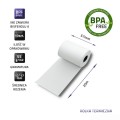Rolka termiczna Qoltec 57 x 20 | 55g/m2 | 10szt. | BPA free - 1615154
