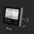 Projektor LED Solarny V-TAC 12W Czarny IP65, Pilot, Timer VT-25W 4000K 550lm - 2160482