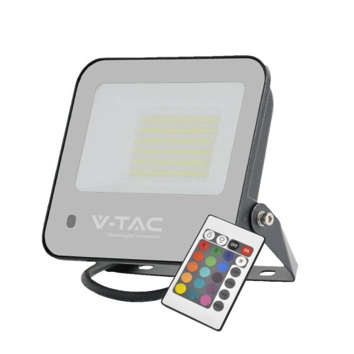 Projektor LED V-TAC 50W Czarny IP65 Pilot VT-44053 RGB+6500K 4000lm - 2318364
