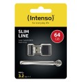 Intenso Slim Line pamięć USB 64 GB USB Typu-A 3.2 Gen 1 (3.1 Gen 1) Czarny - 2439929
