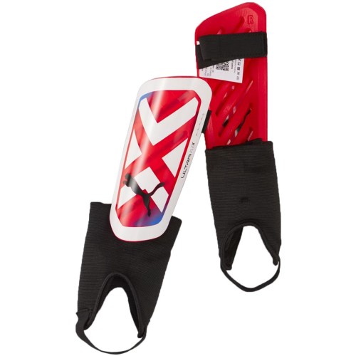Ochraniacze piłkarskie Puma Ultra Light Strap biało-czerwono-niebieskie 30872 05 L - 2319077