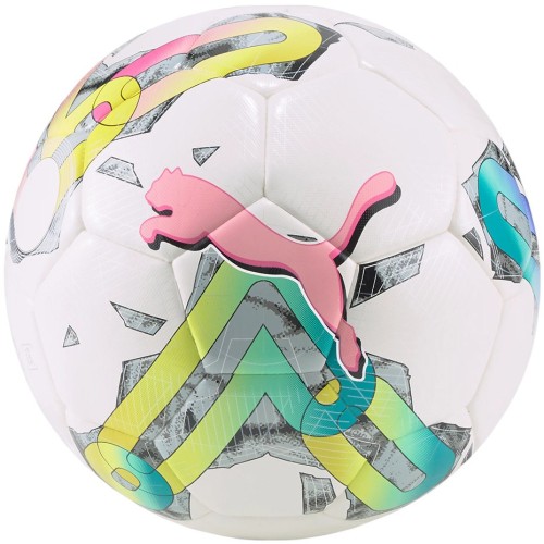 Piłka nożna Puma Orbita 5 HYB biało-zielono-różowa 083783 01 4 - 2319133