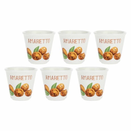 LA PORCELLANA BIANCA LIQUORELLI Zestaw 6 kieliszków do amaretto 75 ml - 2451761