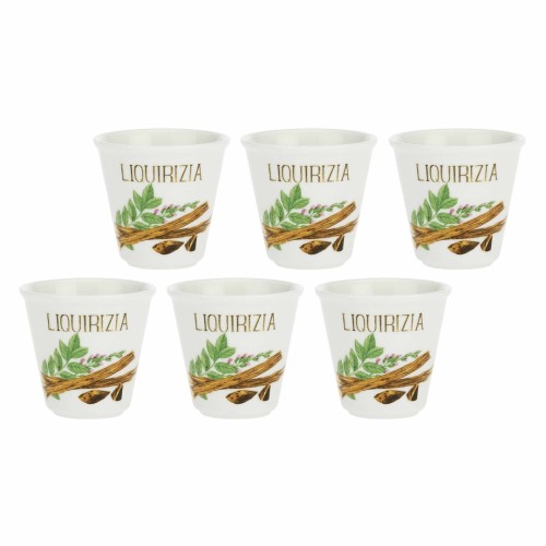 LA PORCELLANA BIANCA LIQUORELLI Zestaw 6 kieliszków na likier liquirizia 75 ml - 2451789