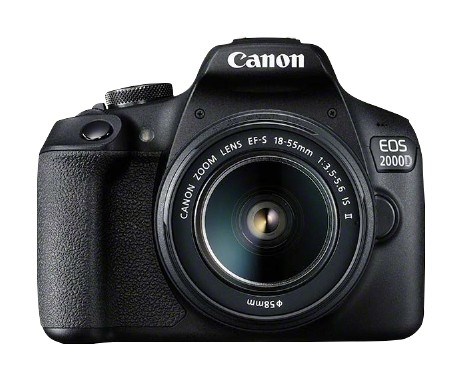 Canon EOS 2000D BK 18-55 IS II EU26 Zestaw do lustrzanki 24,1 MP CMOS 6000 x 4000 px Czarny - 1884844