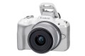 Canon EOS R50, White + RF-S 18-45mm F4.5-6.3 IS STM Kit Bezlusterkowiec 24,2 MP CMOS 6000 x 4000 px Biały - 2112754