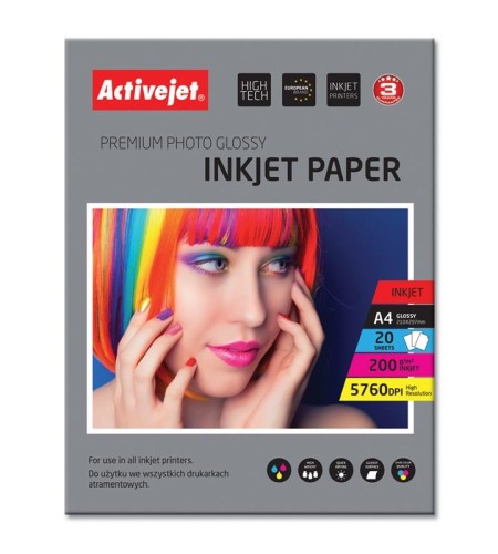 Activejet AP4-200G20 Papier fotograficzny błyszczący (A4; 20 szt.) - 718559