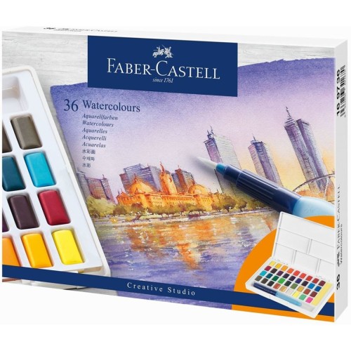 Farby akwarelowe CS kostki 36 kolorów FABER CASTELL - 2442506