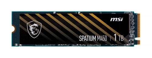Dysk SSD MSI SPATIUM M450 1TB PCIe 4.0 NVMe M.2 2280 (3400/2500 MB/s) 3D NAND V1 - 2452942