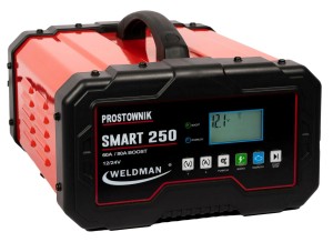 Prostownik inwentorowy Weldman Smart 250 12V/24V z rozruchem