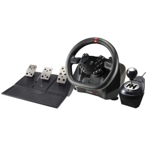 SuBsonic SA5659 - Kierownica + Pedały - PlayStation 4 - Xbox One - Xbox One S - Xbox One X - Xbox Series S - Xbox Series X - D-pad - Przycisk Opcje - Przycisk udostępniania - Cyfrowy - Przewodowy - US