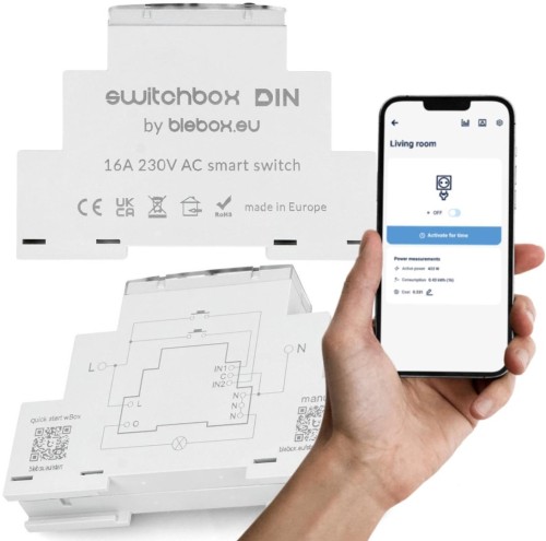 Moduł przekaźnikowy switchbox din Blebox - 2453885