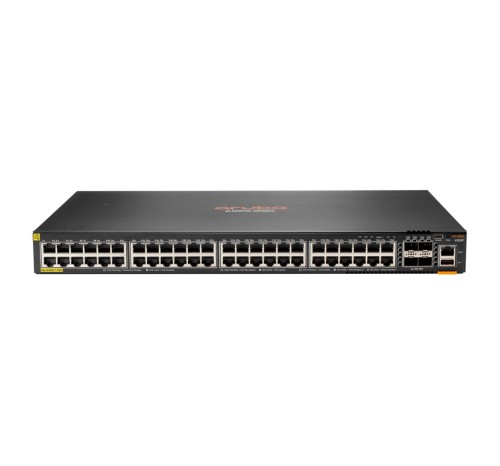 Aruba 6200F 48G Class4 PoE 4SFP+ 740W Zarządzany L3 Gigabit Ethernet (10/100/1000) Obsługa PoE 1U Czarny - 2454260