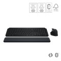Logitech MX Keys S Combo klawiatura Dołączona myszka Biuro RF Wireless + Bluetooth QWERTY Amerykański międzynarodowy Grafitowy - 2447884