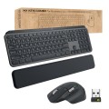 Logitech MX Keys combo for Business Gen 2 klawiatura Dołączona myszka Biuro RF Wireless + Bluetooth QWERTY Amerykański międzynarodowy Grafitowy - 2318717